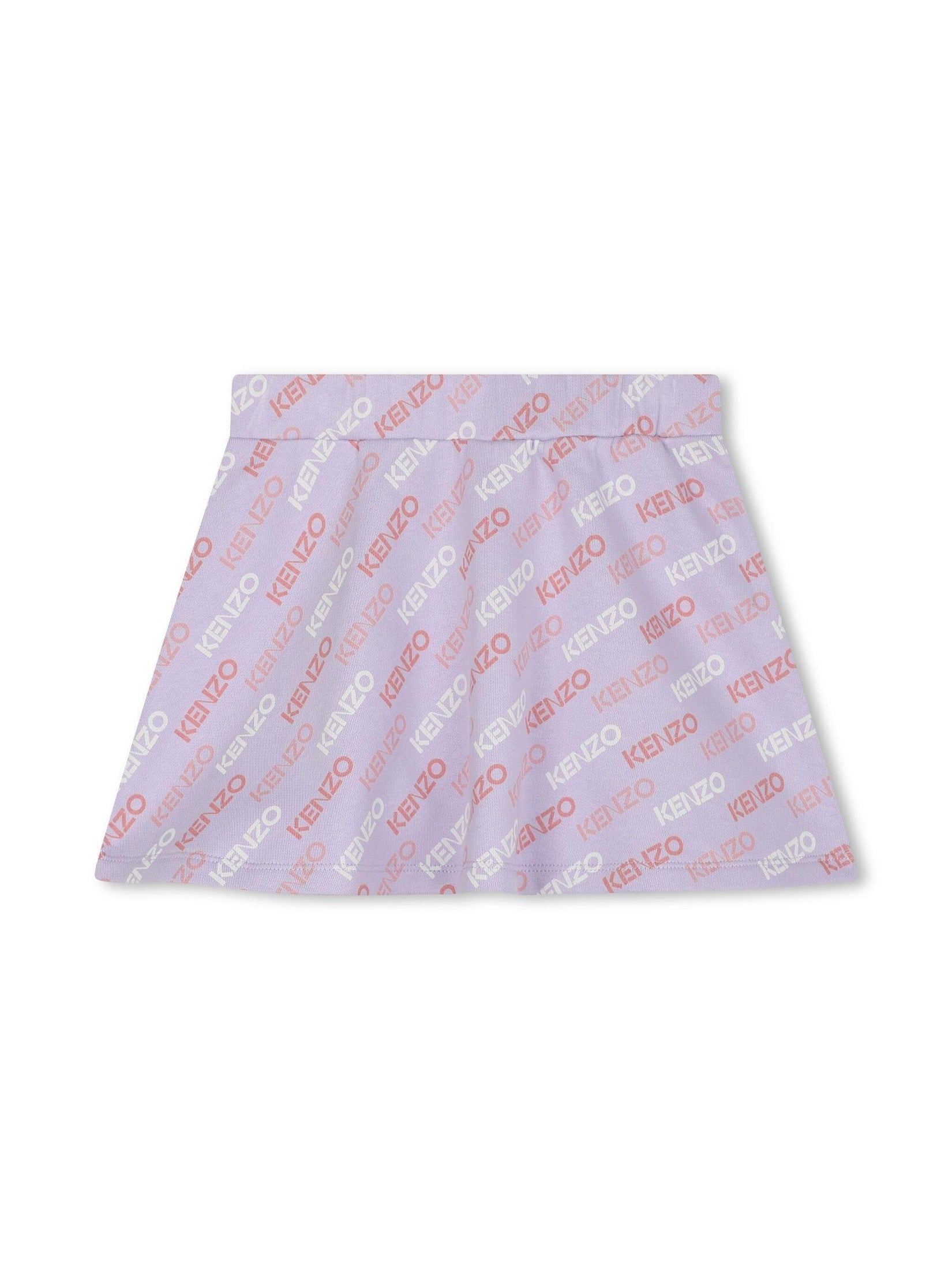 Kenzo kids all-over logo print mini skirt