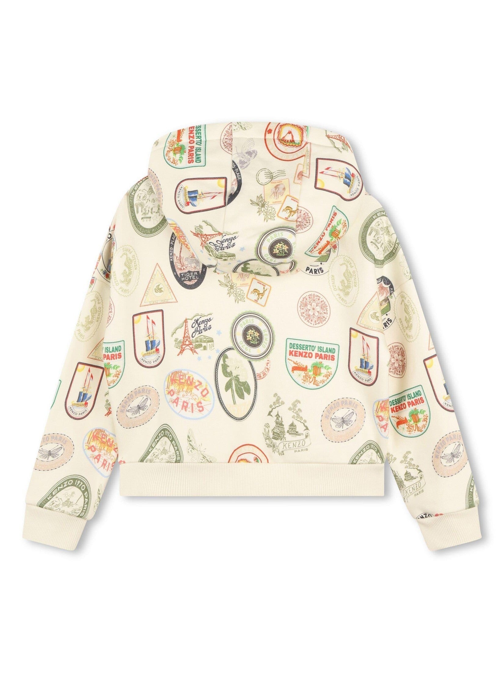 Kenzo kids graphic print cotton hoodie