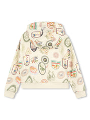 Kenzo Kids graphic print cotton hoodie