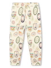 Kenzo Kids all-over print cotton jogging trousers