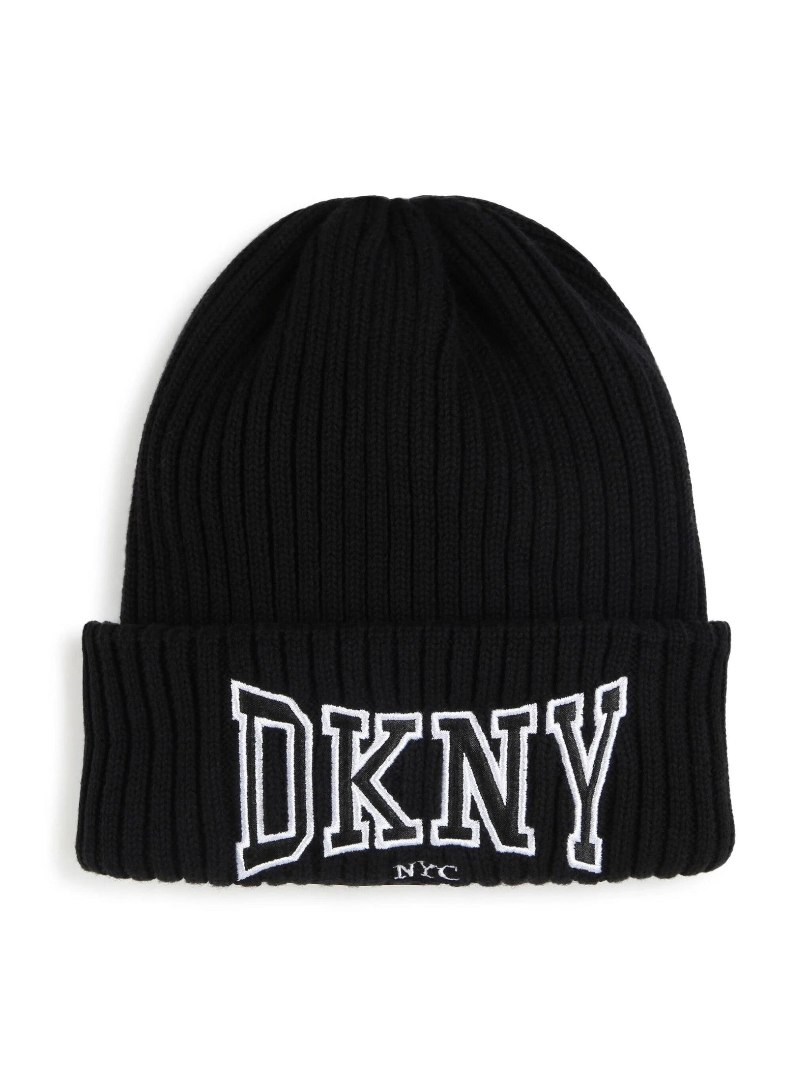 Dkny kids logo-appliquéd beanie