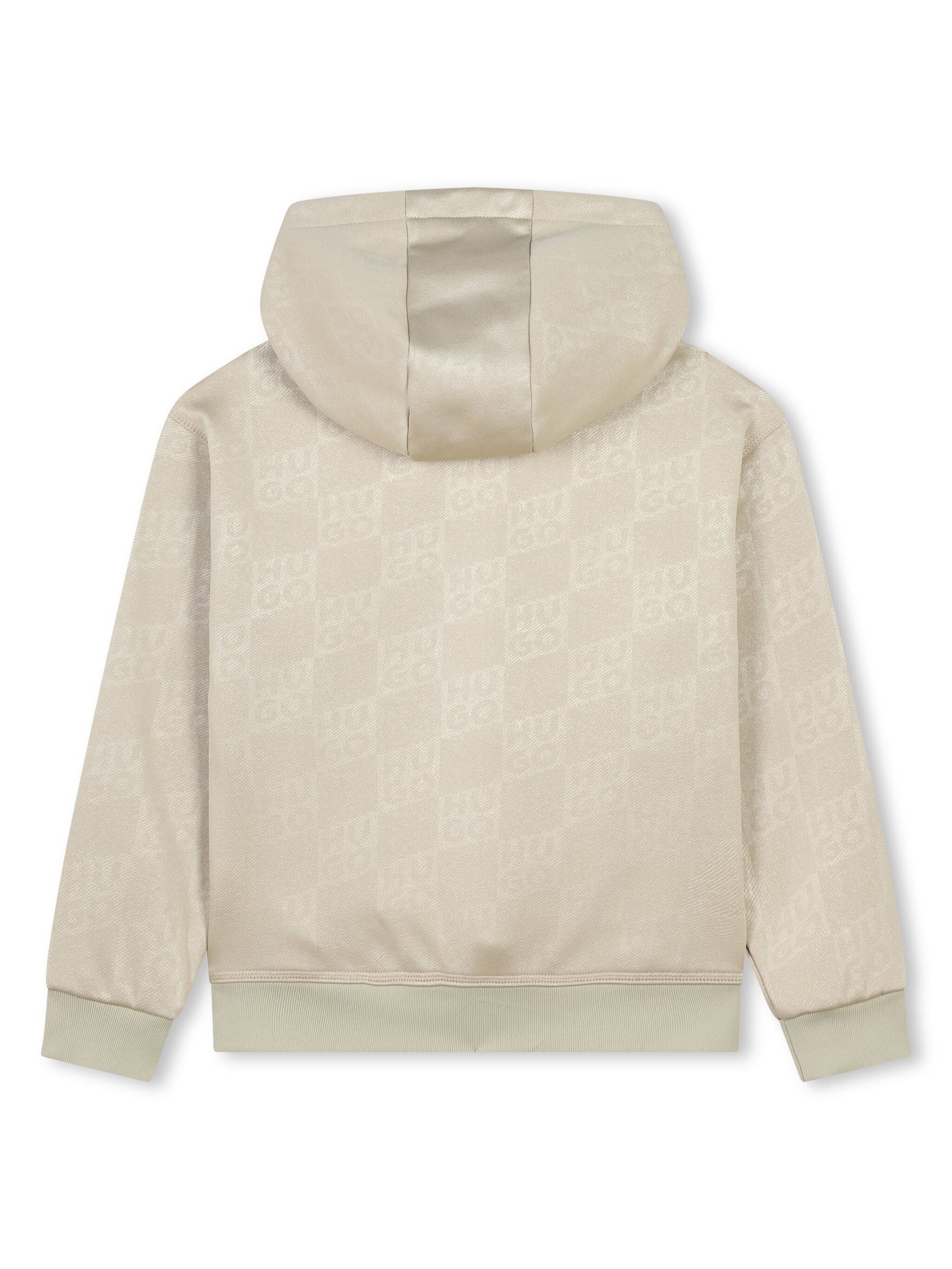 HUGO KIDS monogram-pattern hoodie