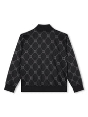 HUGO KIDS monogram-print bomber jacket