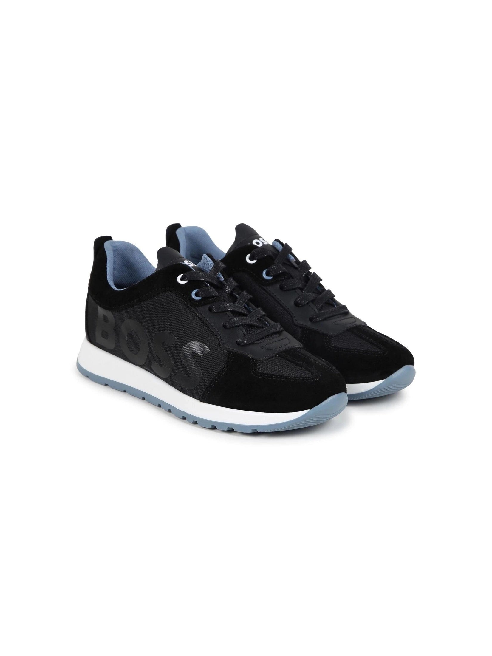 Boss kidswear logo-print sneakers