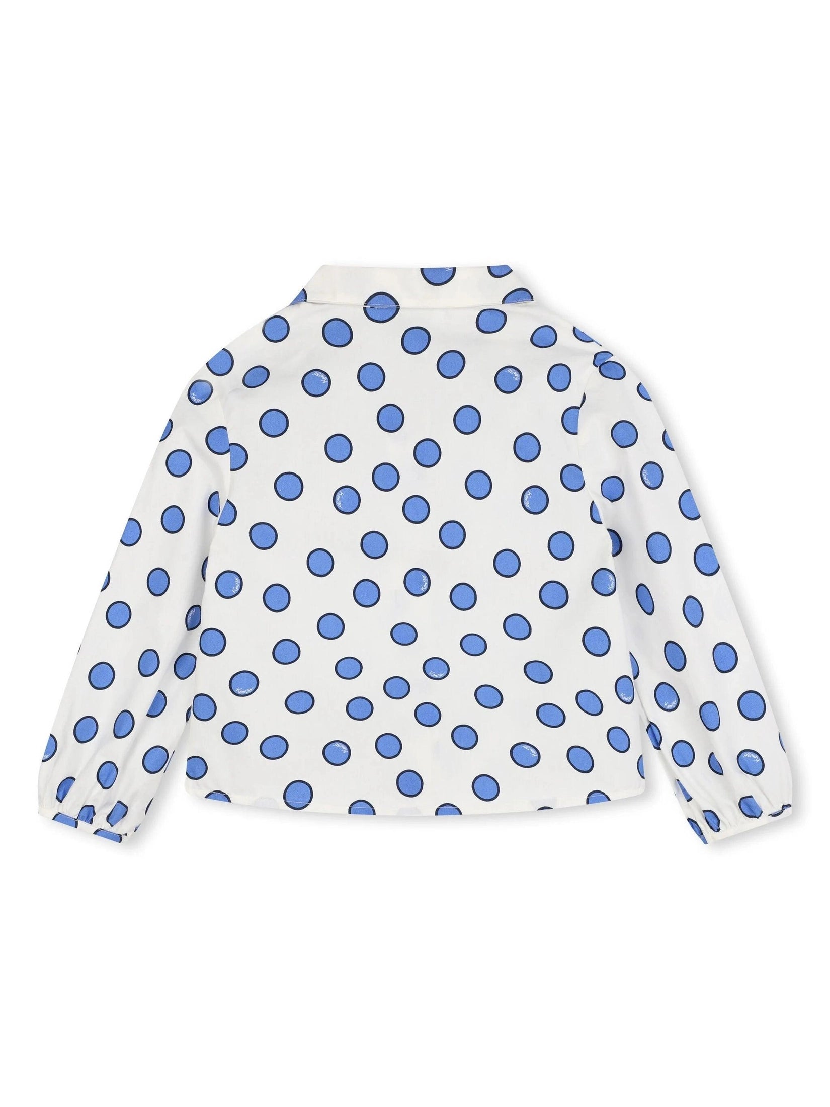 Kenzo kids polka-dot cotton blouse