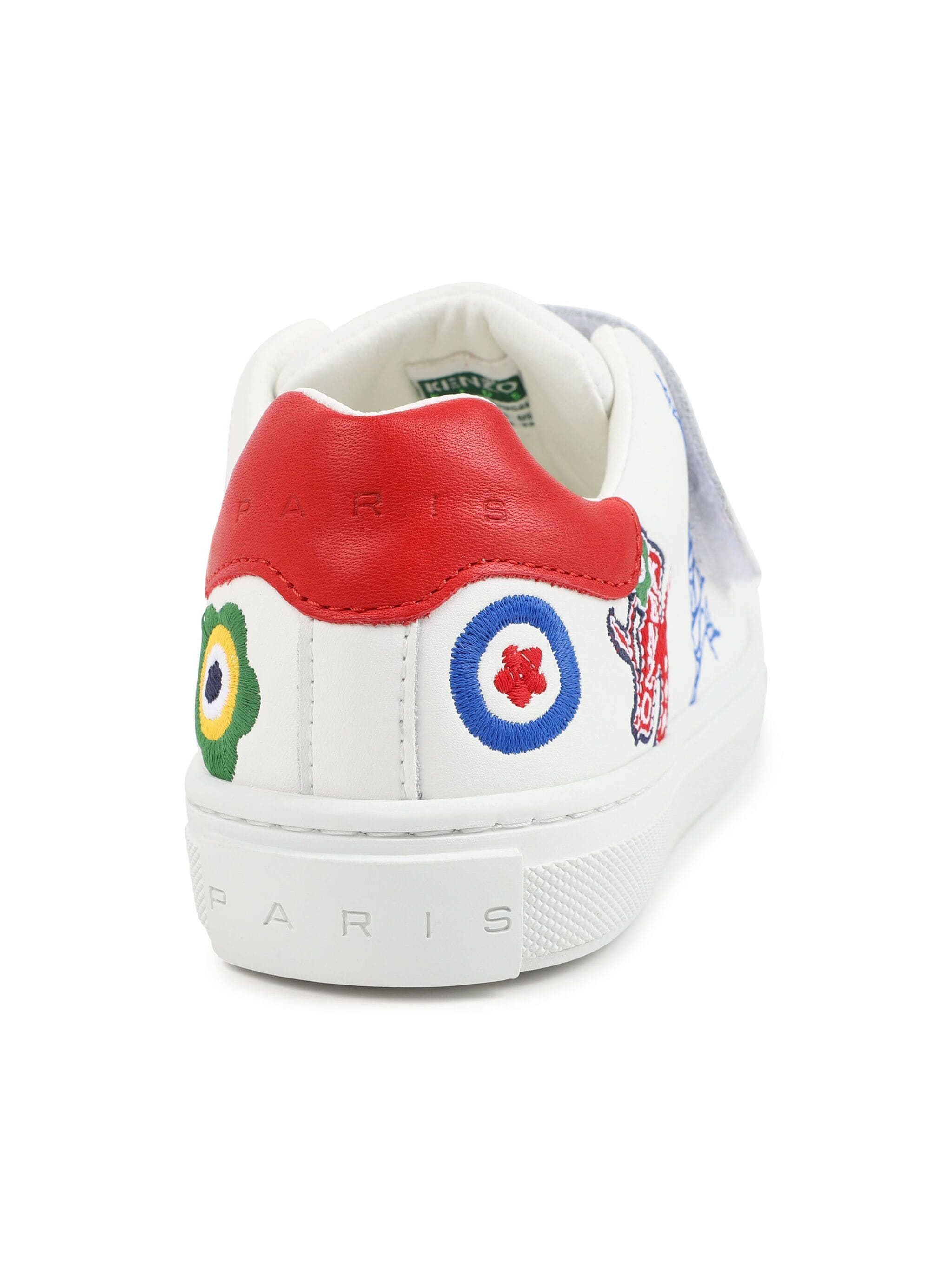 Kenzo Kids logo-embroidered sneakers