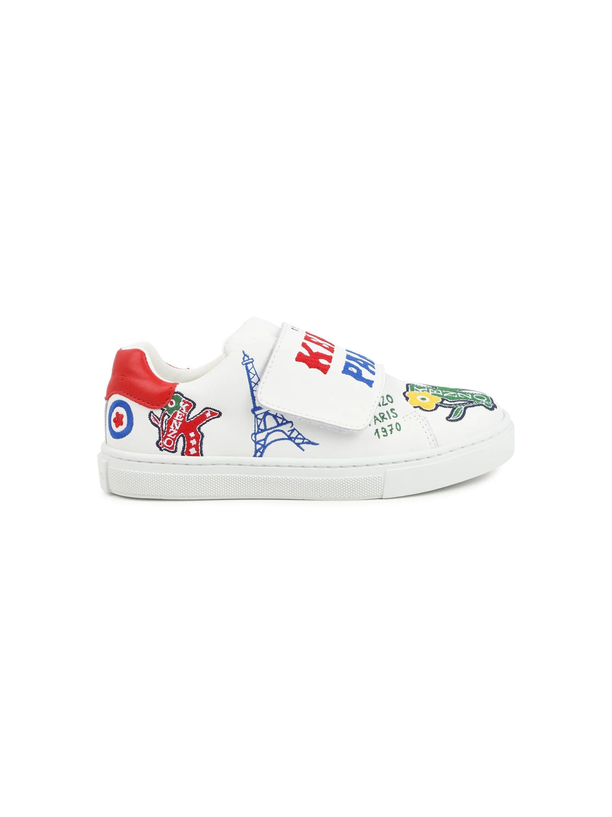 Kenzo Kids logo-embroidered sneakers