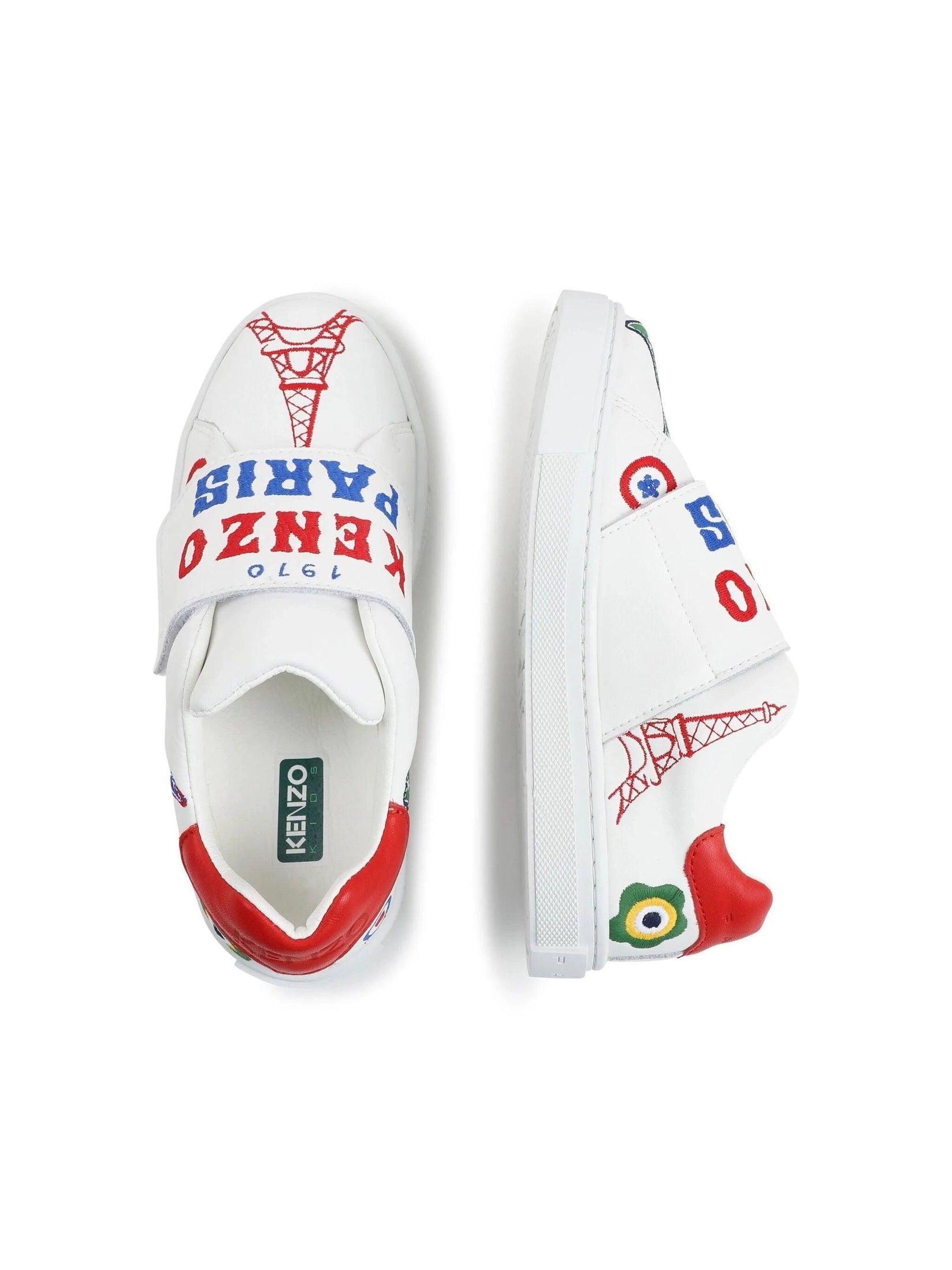 Kenzo kids logo-embroidered sneakers