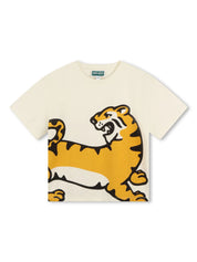 Kenzo Kids tiger-print organic cotton T-shirt