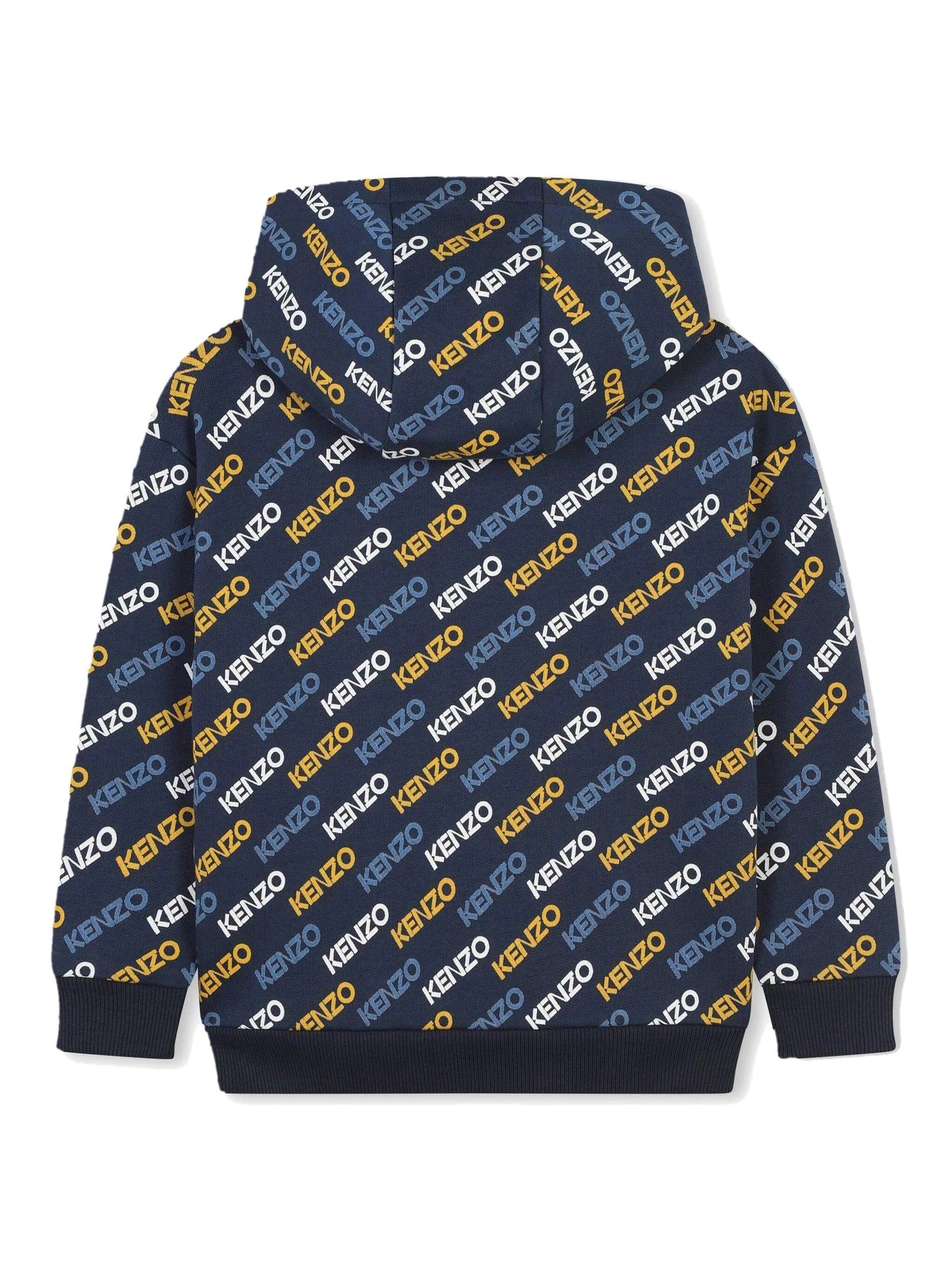 Kenzo kids logo-print cotton hoodie