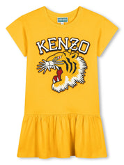 Kenzo Kids Tiger-print cotton dress