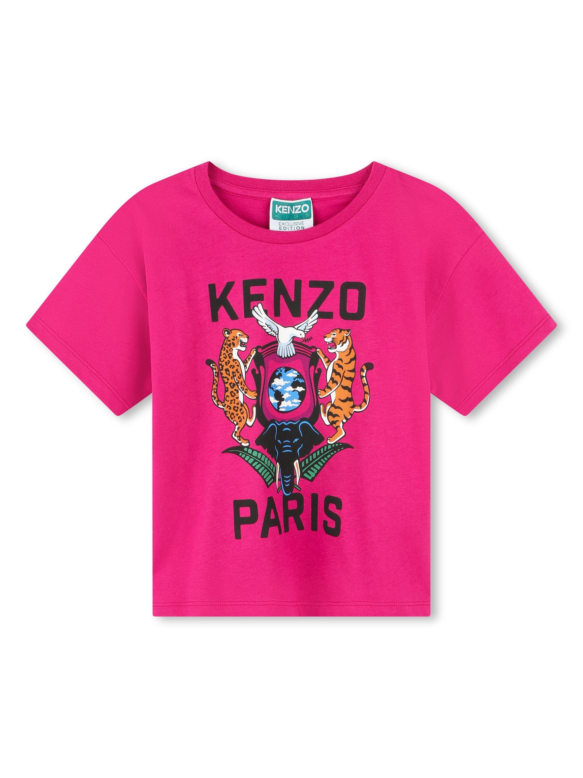 Kenzo Kids tiger logo print T-shirt