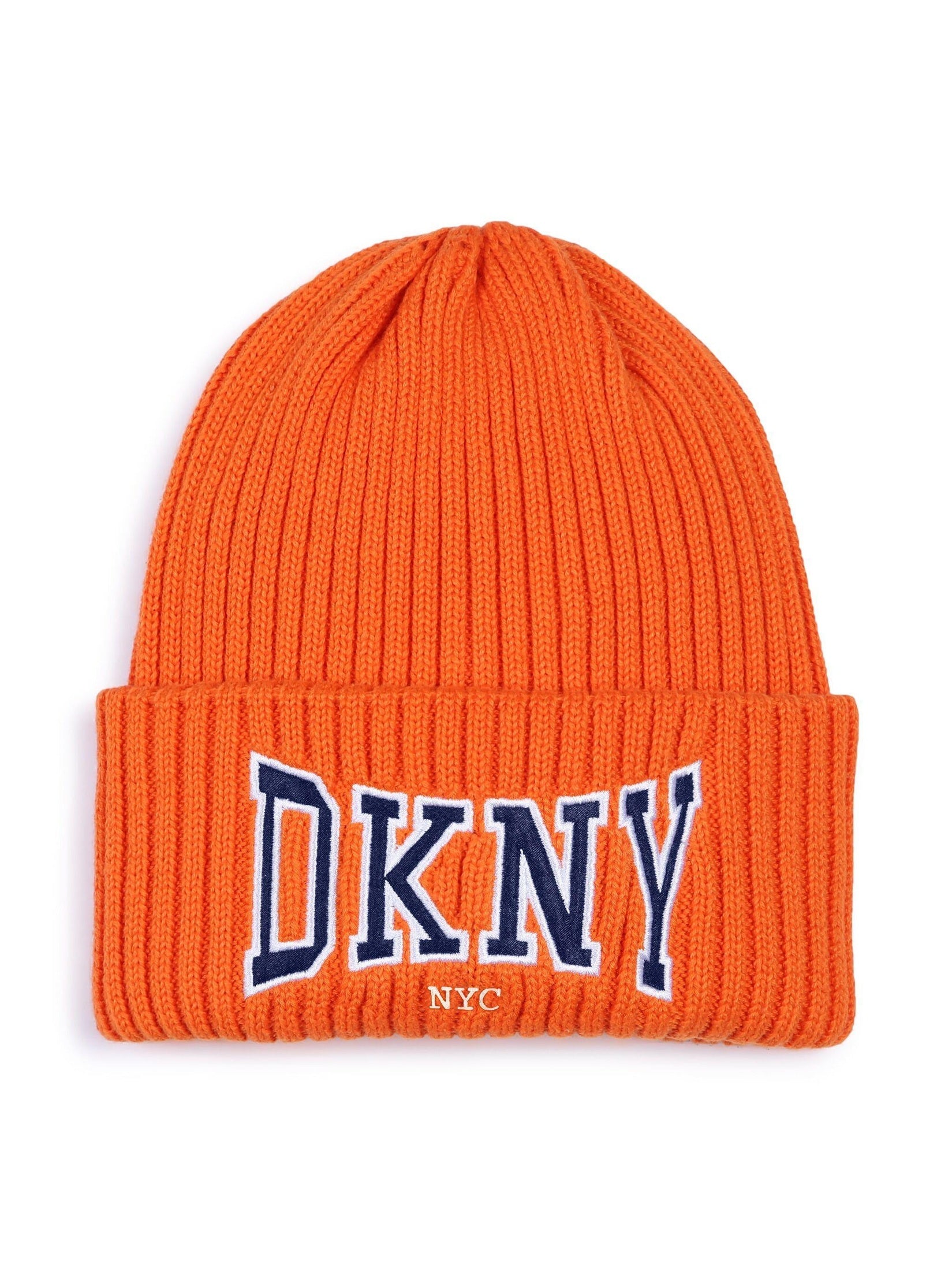 Dkny kids logo-appliquéd beanie