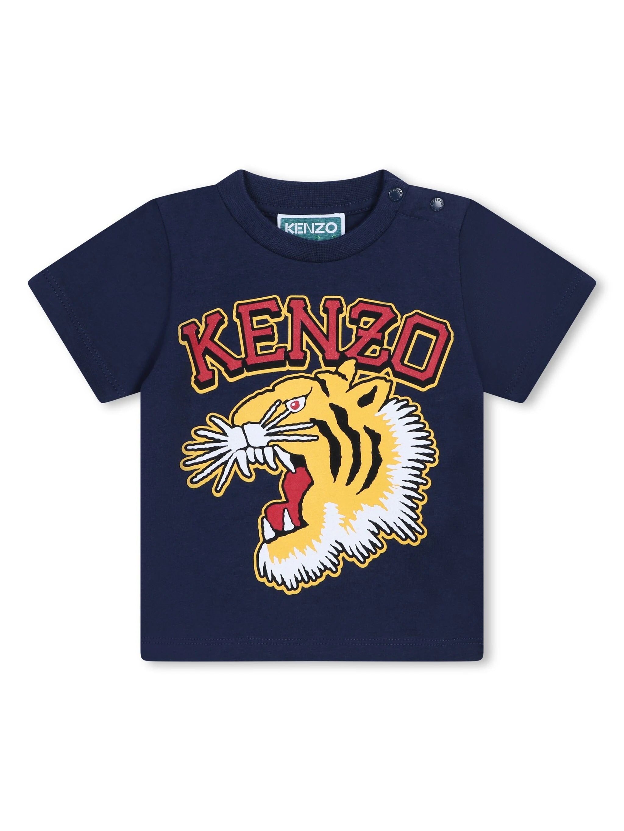 Kenzo Kids Tiger-print cotton T-shirt