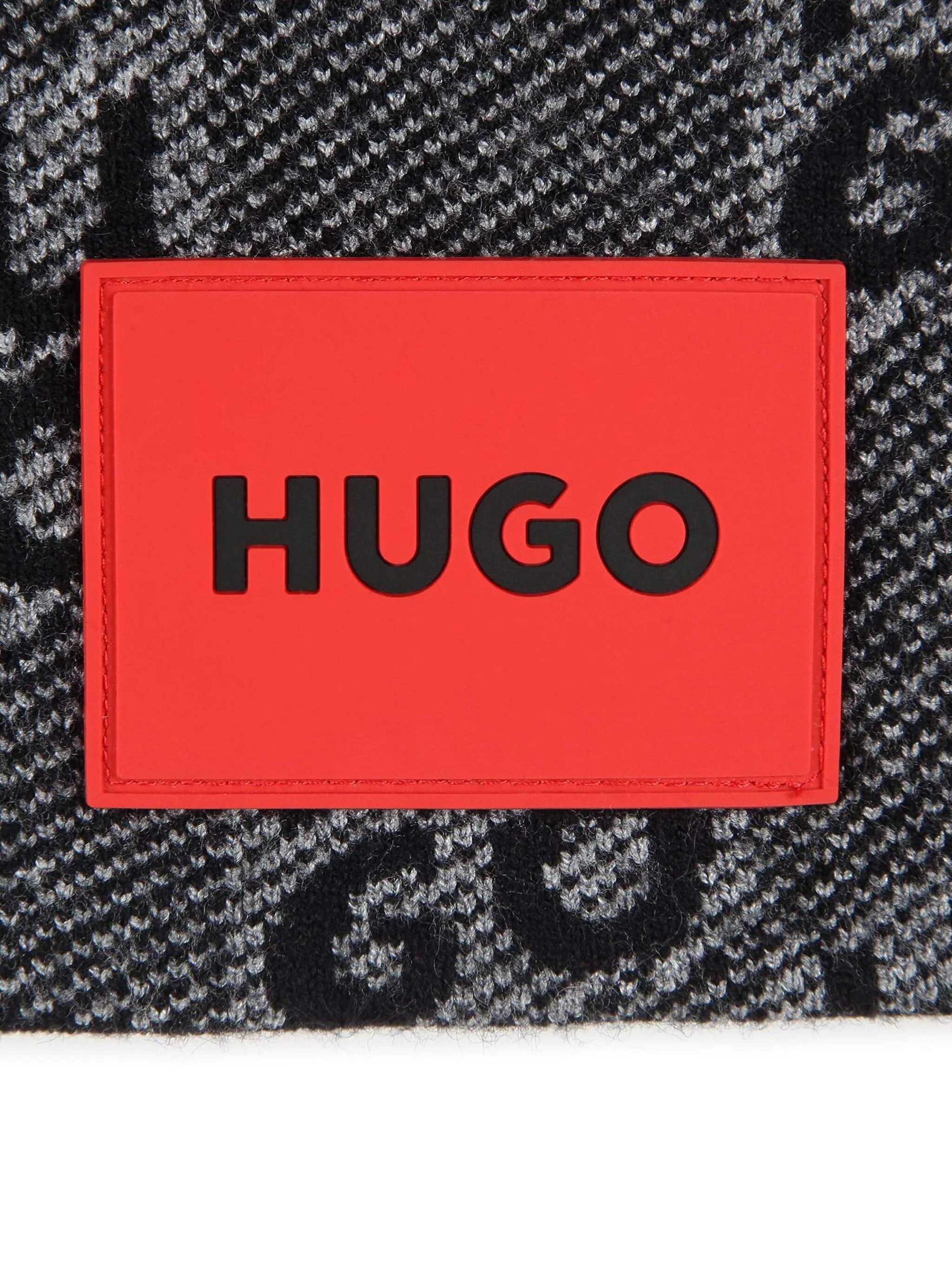 HUGO KIDS logo-appliqué beanie