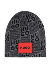 HUGO KIDS logo-appliqué beanie