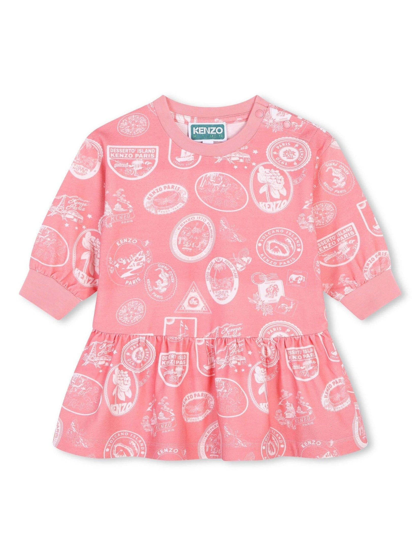 Kenzo kids logo-print dress