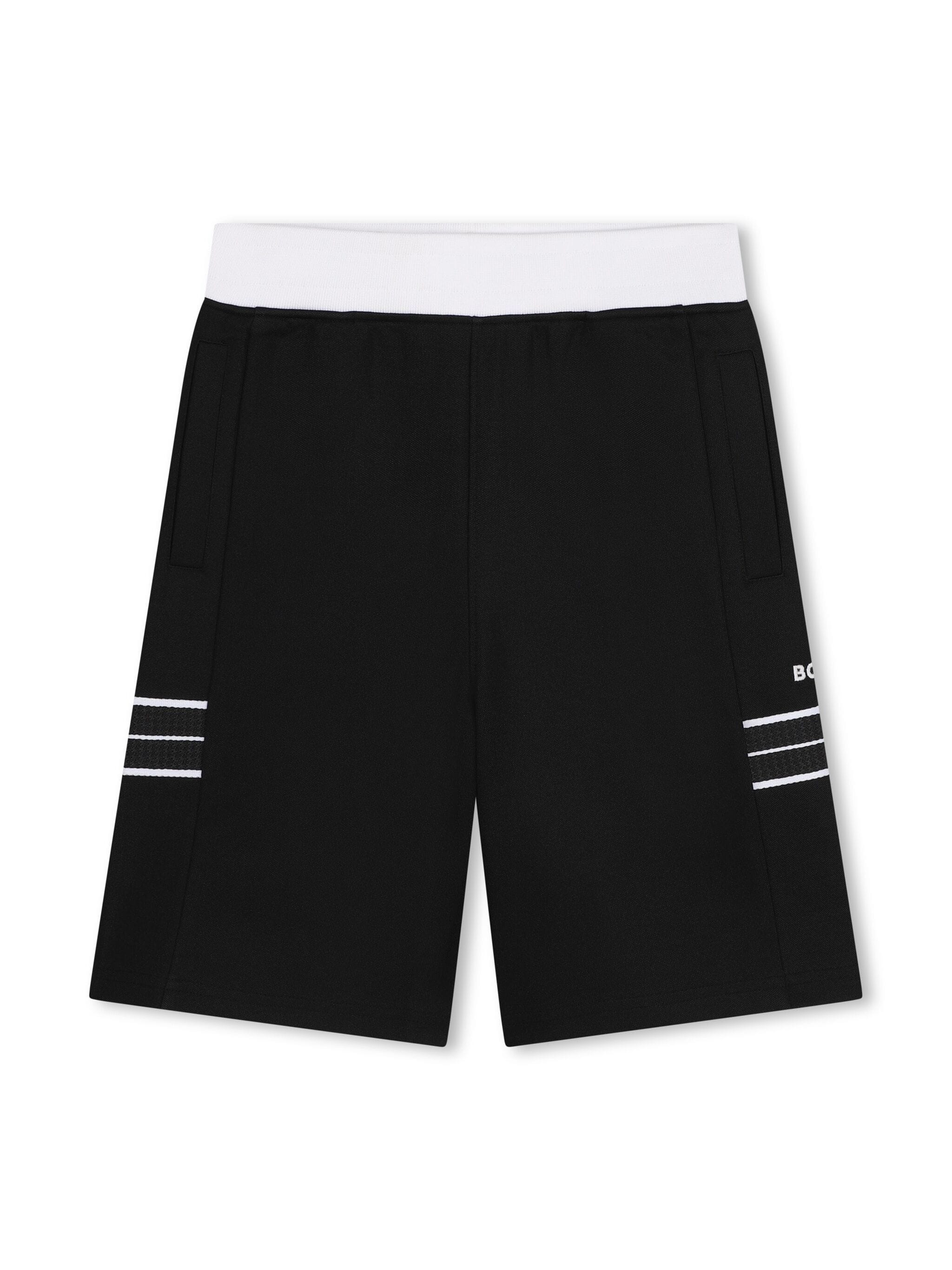 BOSS Kidswear side-stripe jersey track shorts