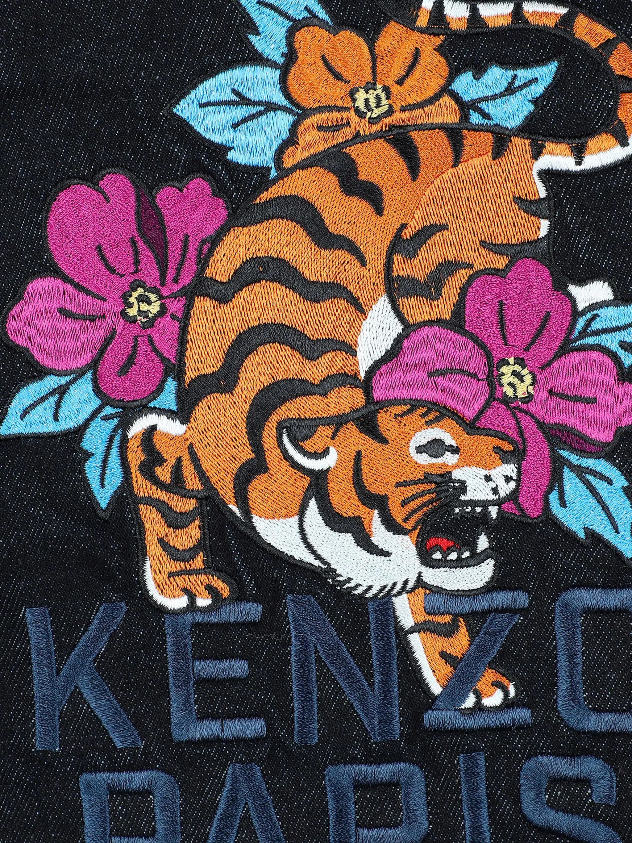 Kenzo Kids Tiger-embroidery dress