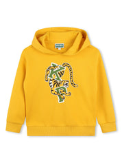 Kenzo Kids tiger-print fleece-texture hoodie