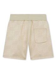 HUGO KIDS monogram-pattern track shorts