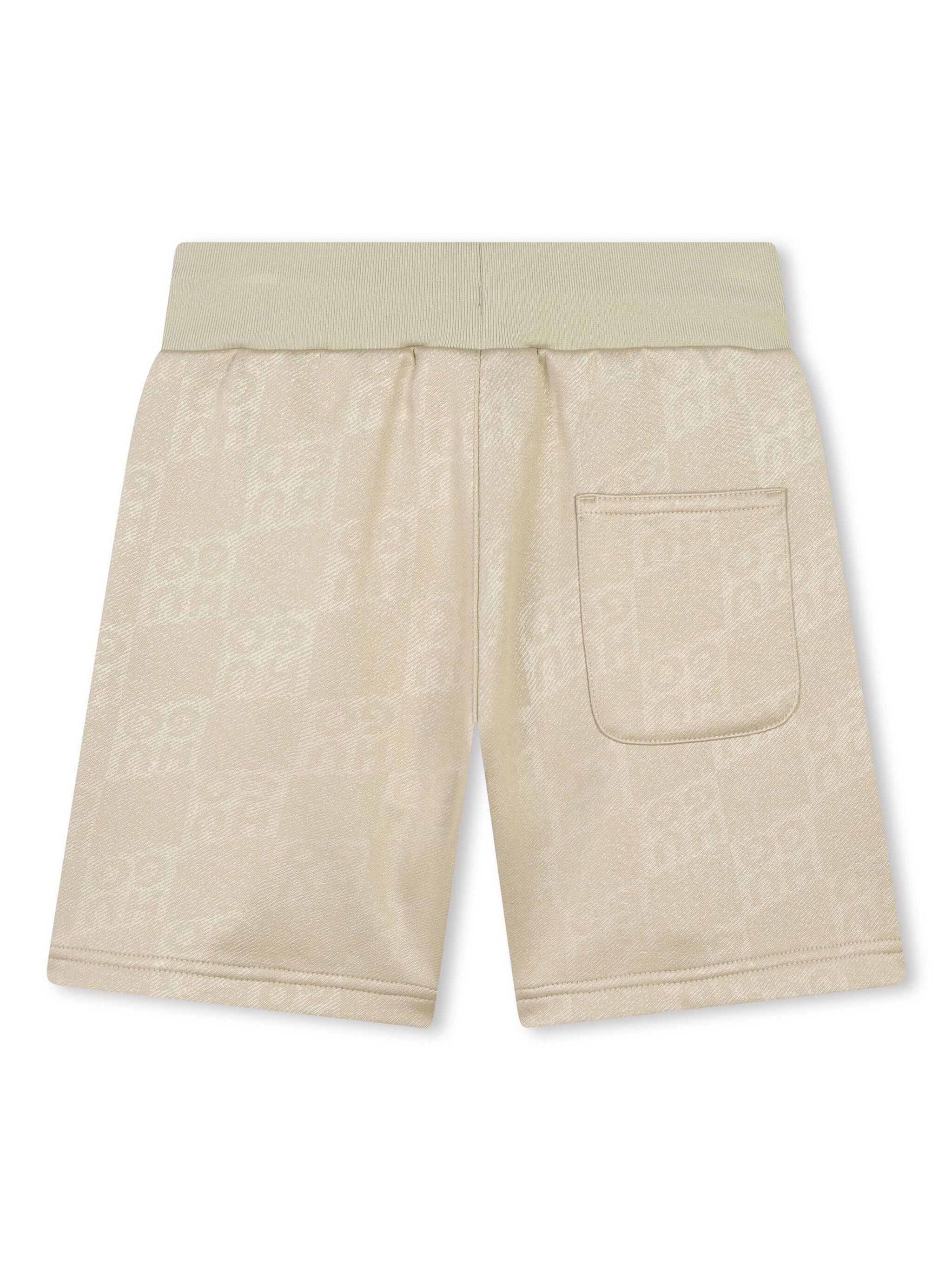 HUGO KIDS monogram-pattern track shorts