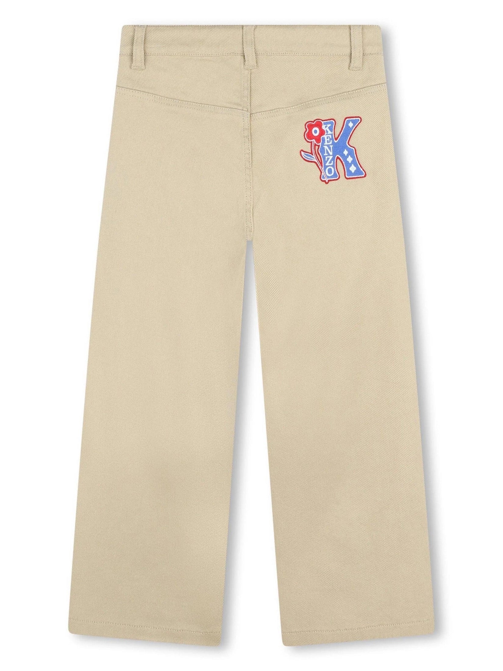 Kenzo kids cotton twill trousers