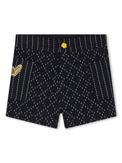 Kenzo Kids logo-appliqué stitched mini shorts