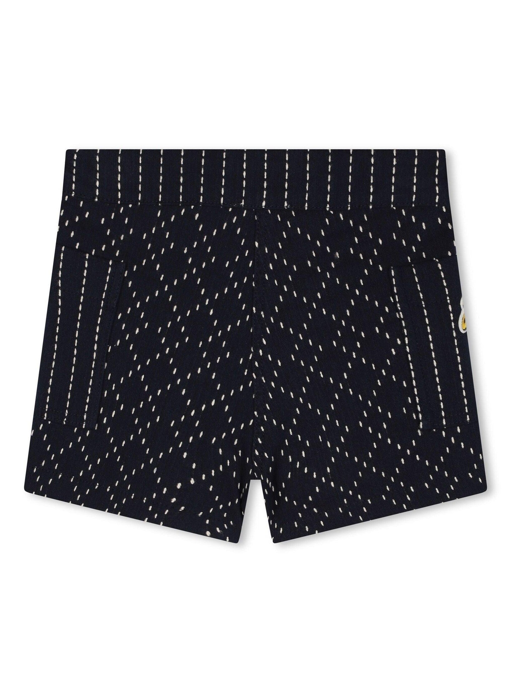 Kenzo kids logo-appliqué stitched mini shorts