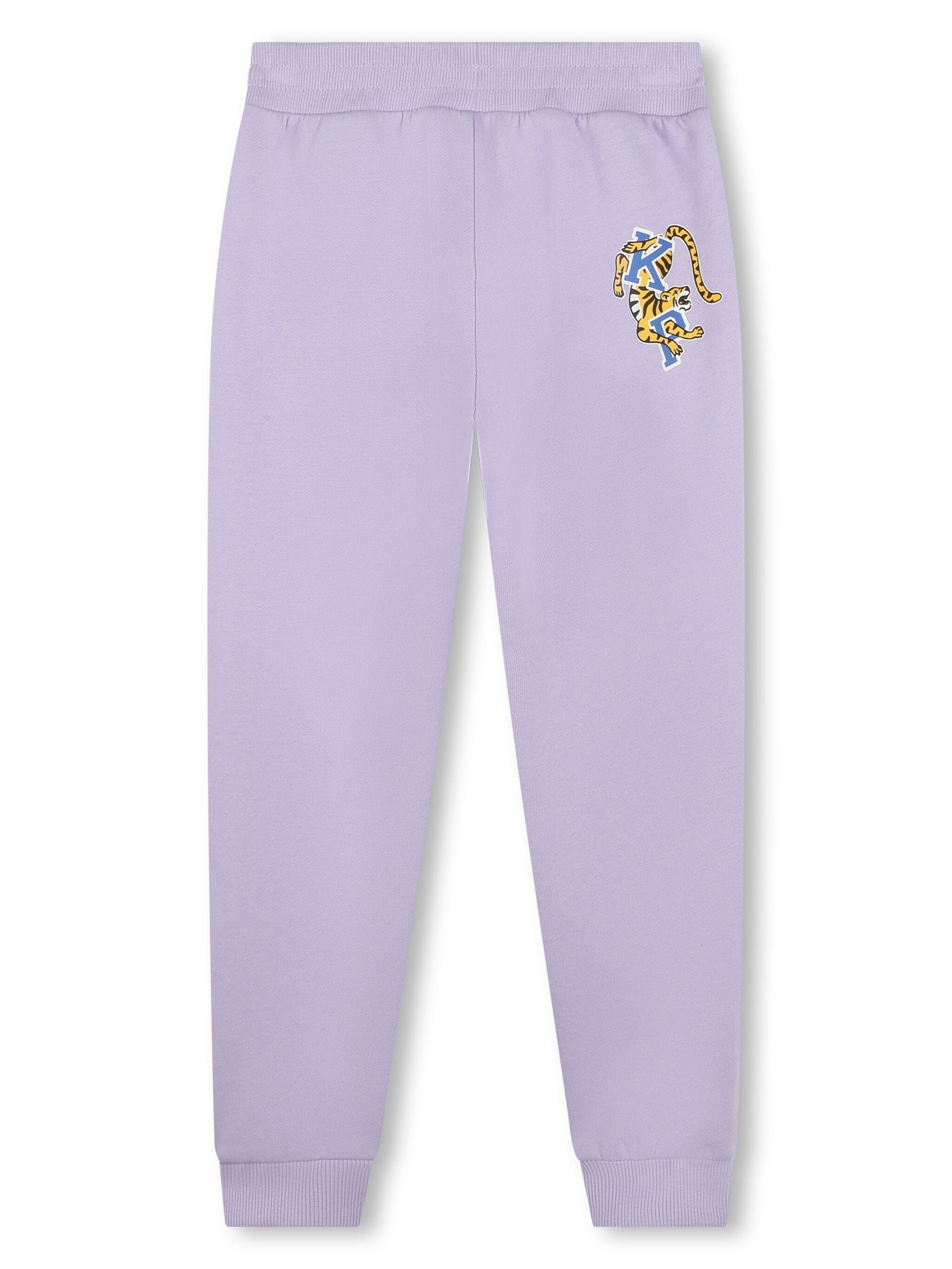 Kenzo Kids cotton blend jogging trousers