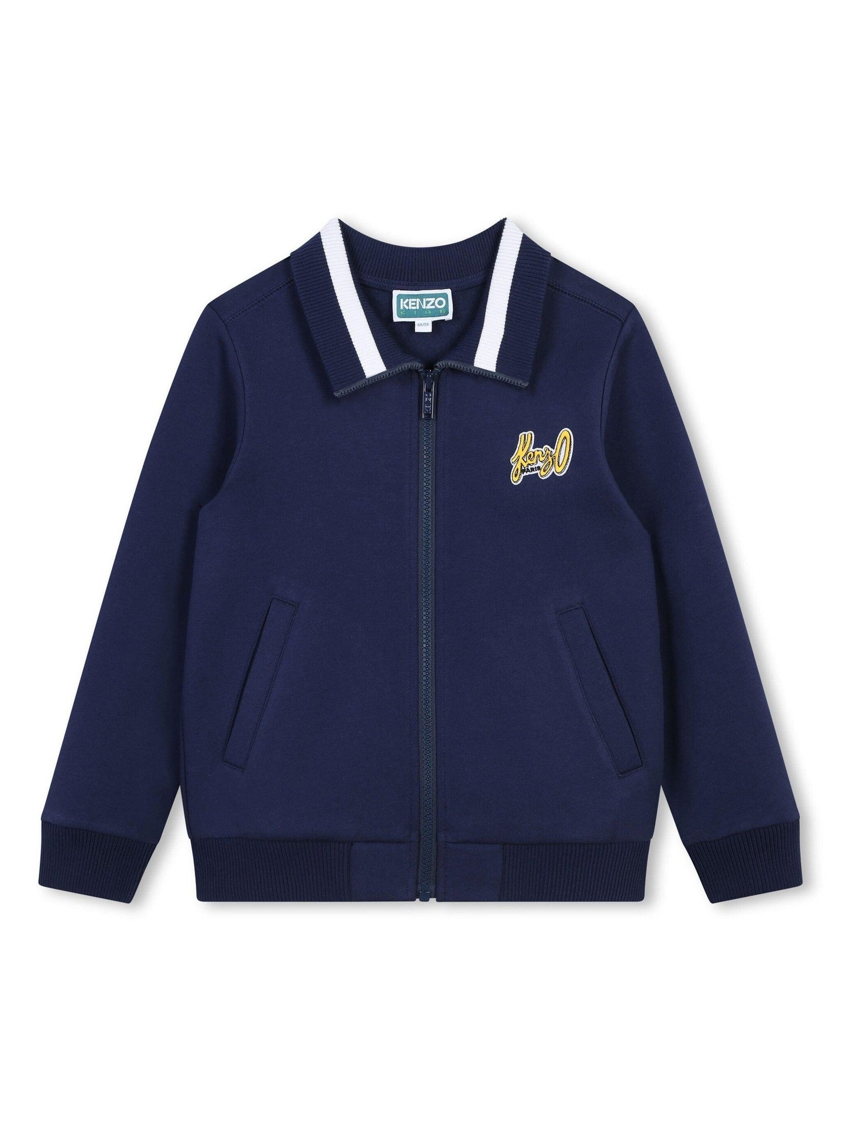 Kenzo kids logo print cotton blend blazer