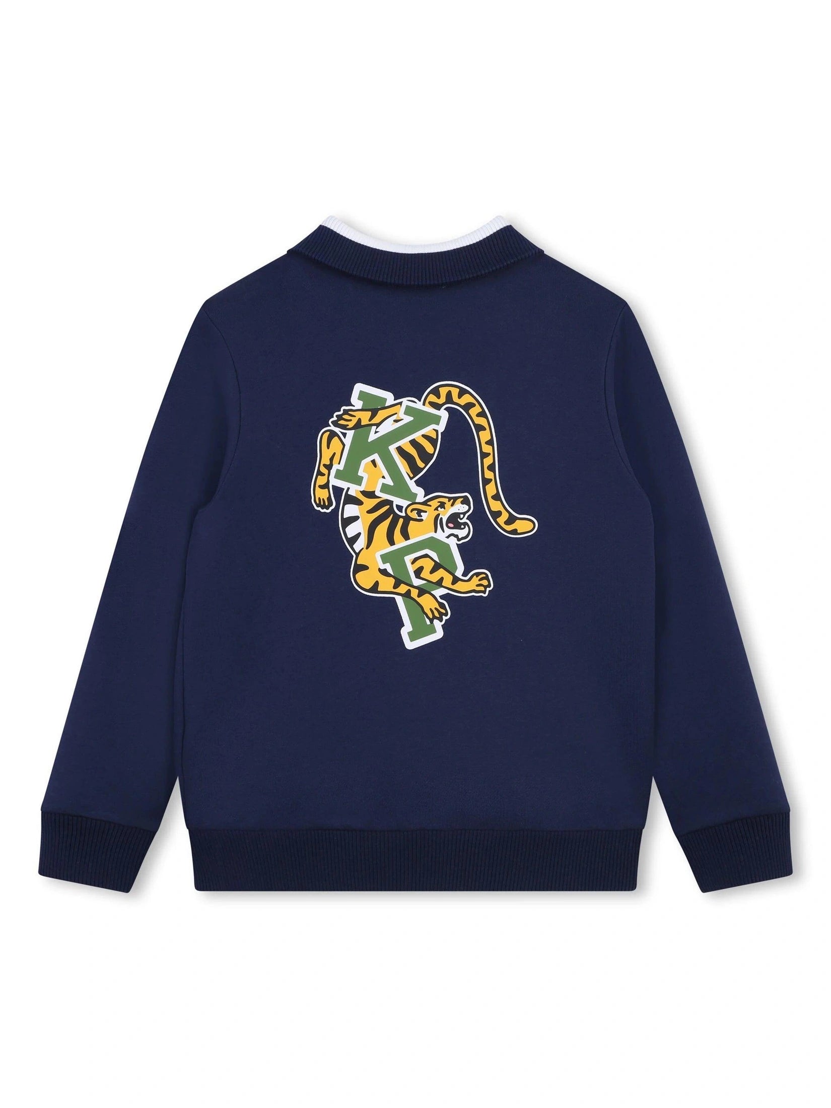 Kenzo kids logo print cotton blend blazer