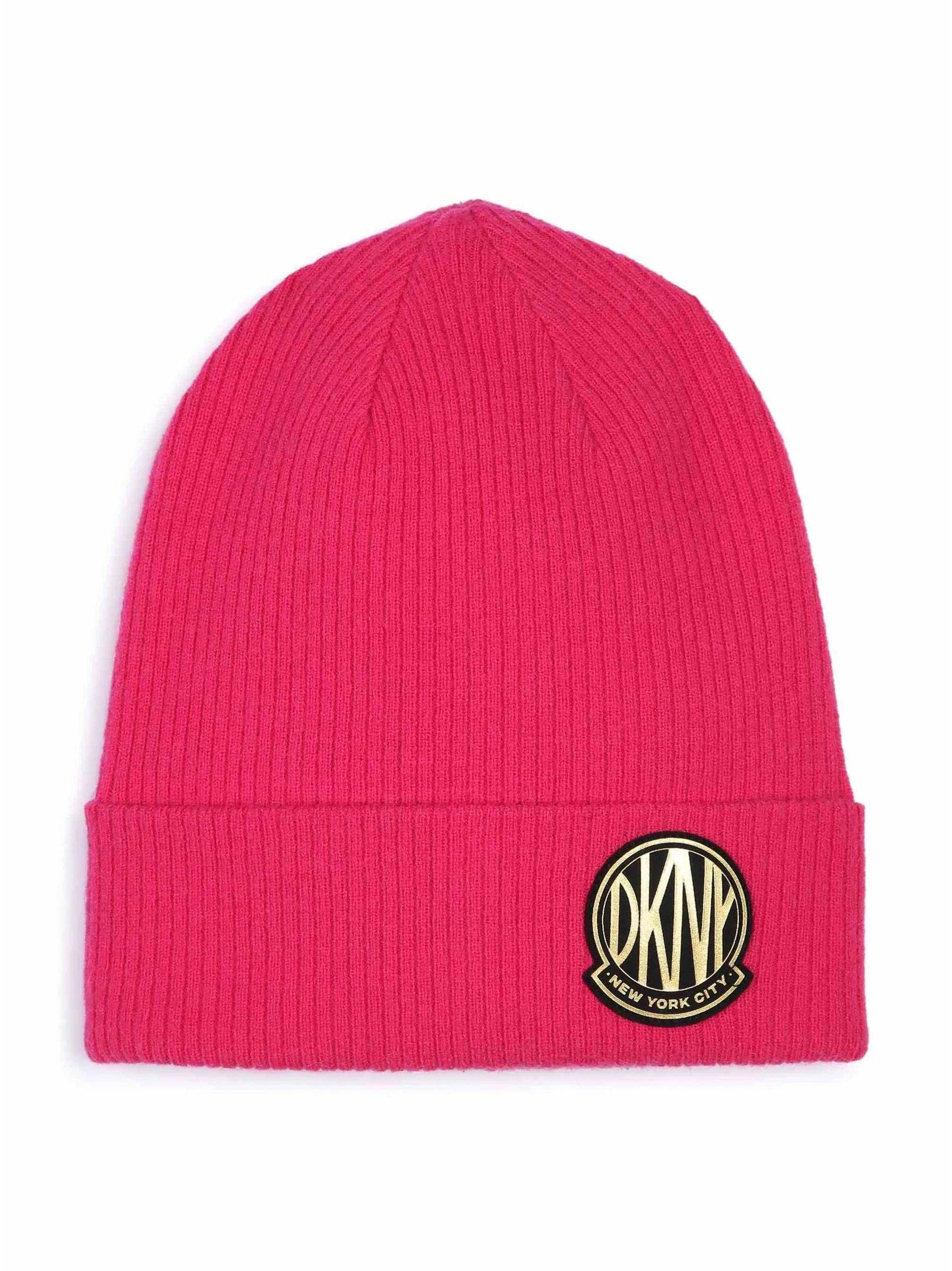 Dkny kids logo-patch knitted beanie