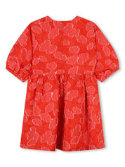 Kenzo Kids logo-embroidered floral-print dress