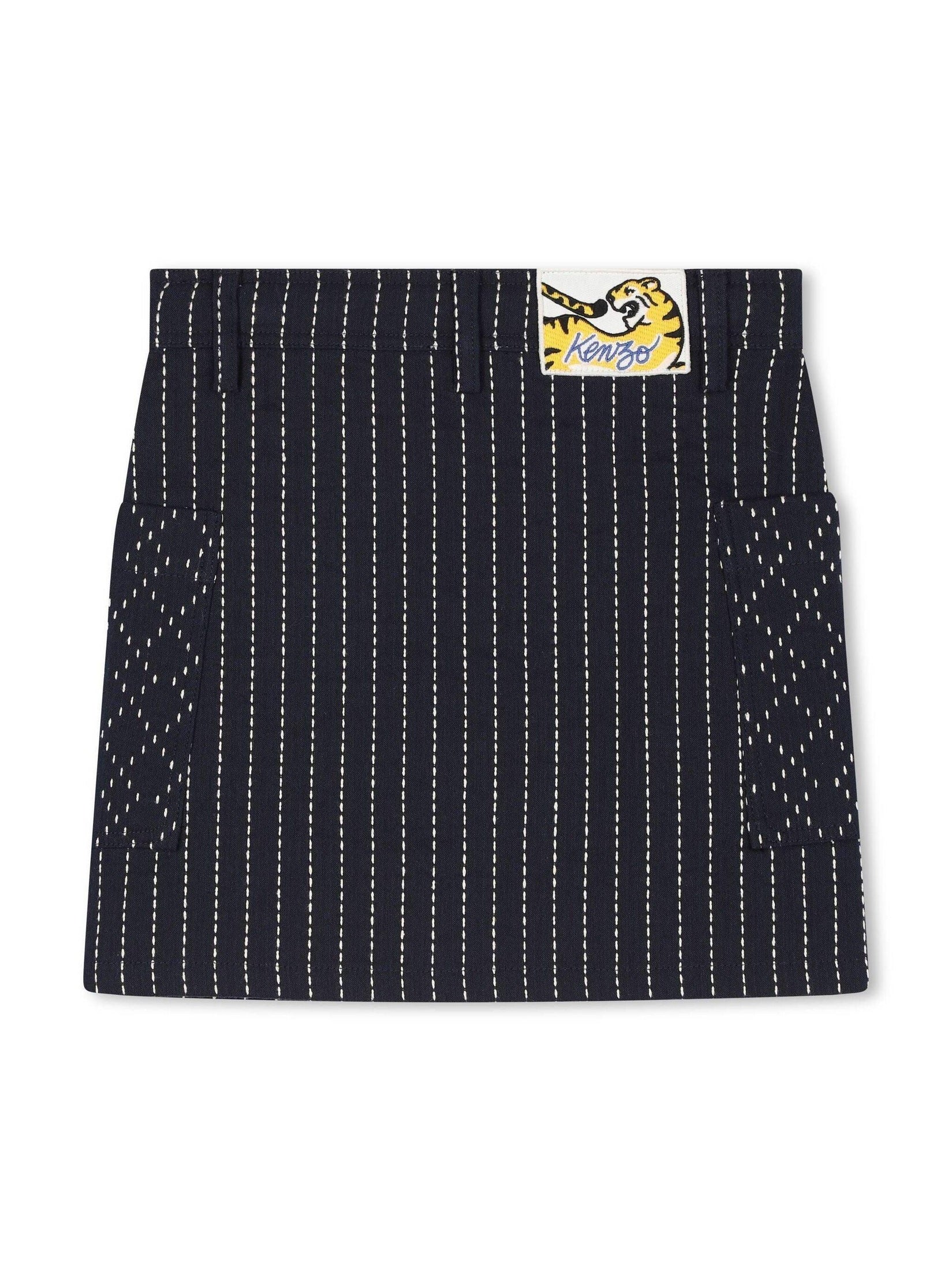 Kenzo kids striped high-waist skirt