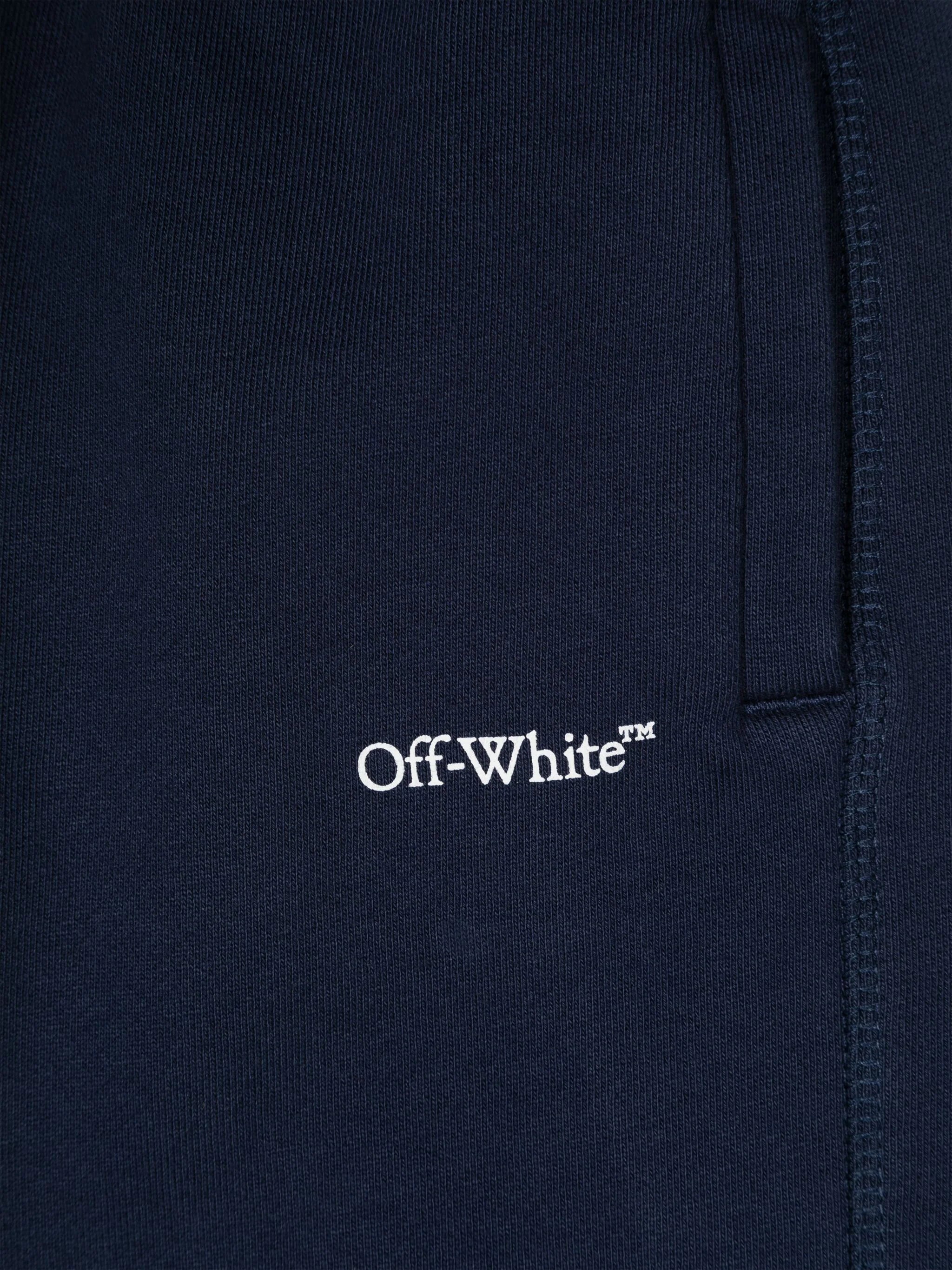 BOOKISH DIAG SWEATSHORT NAVY BLUE WHIT