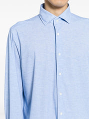 long-sleeve chambray shirt