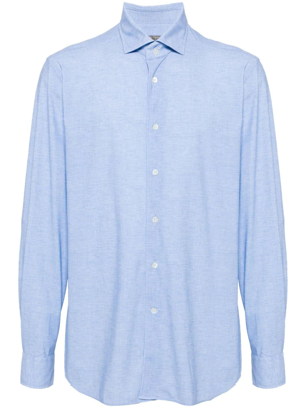 long-sleeve chambray shirt