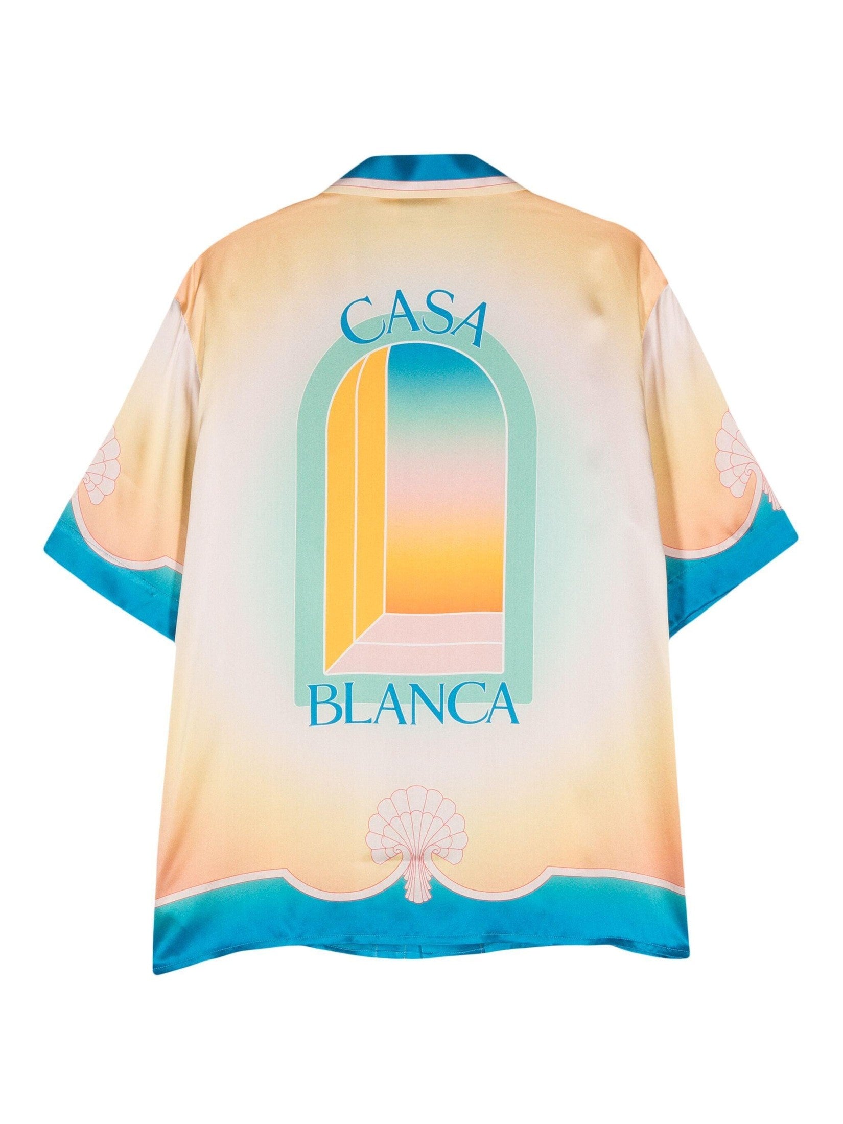 Cuban collar short sleeve shirt