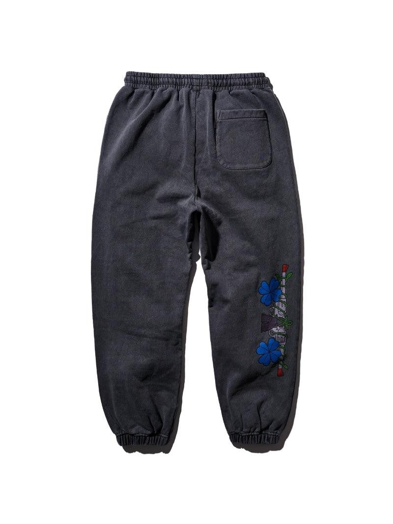 Guns n aeca sweat pants-washed charcoal