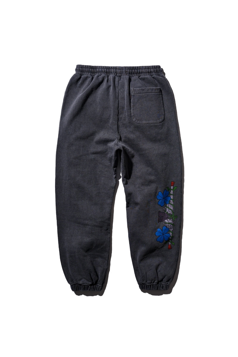 GUNS N AECA SWEAT PANTS-WASHED CHARCOAL