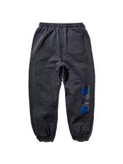 Guns n aeca sweat pants-washed charcoal
