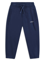 BOOKISH DIAG SWEATPANT NAVY BLUE WHITE