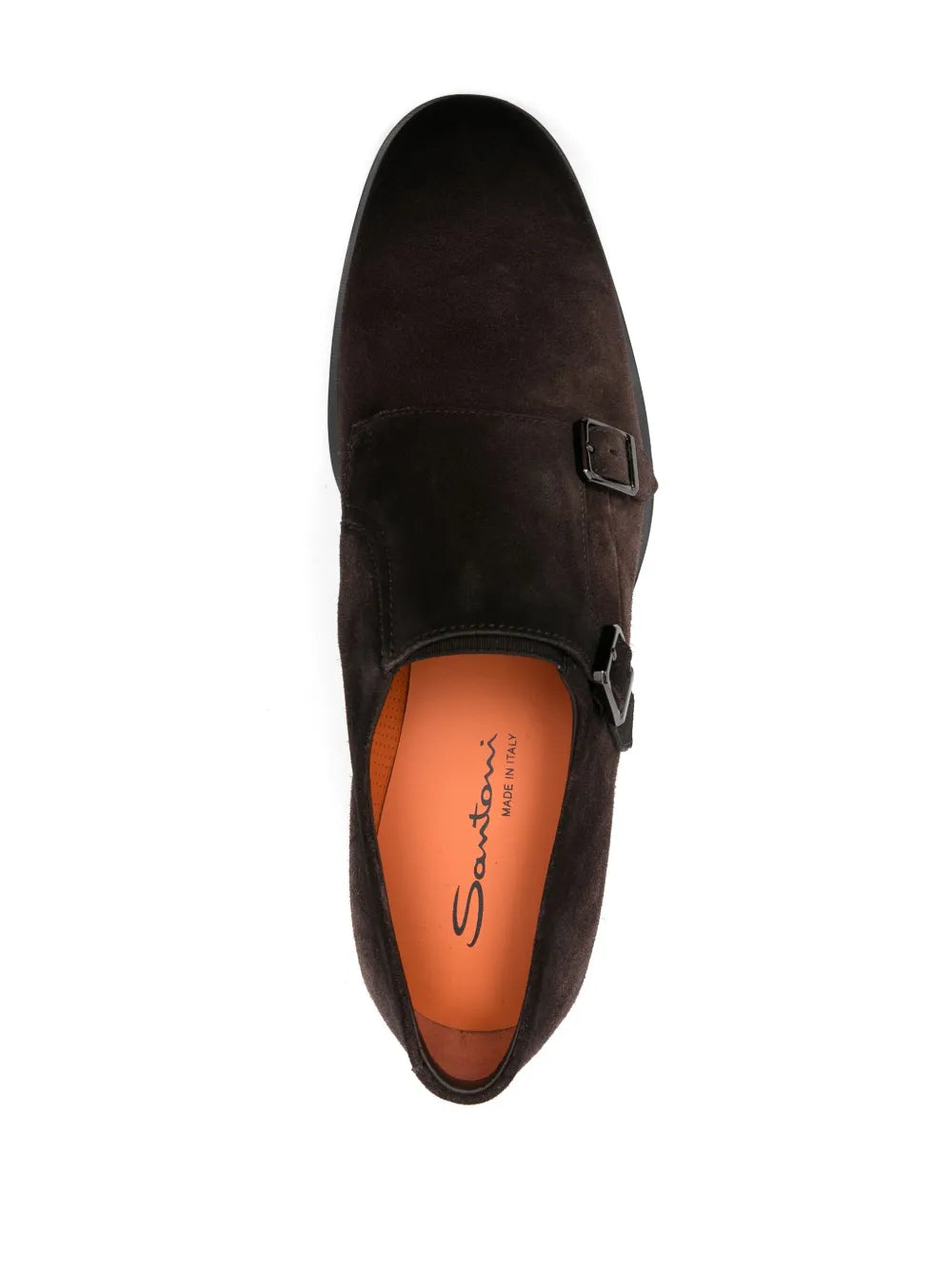 MEN'S BROWN SUEDE MONK SHOES