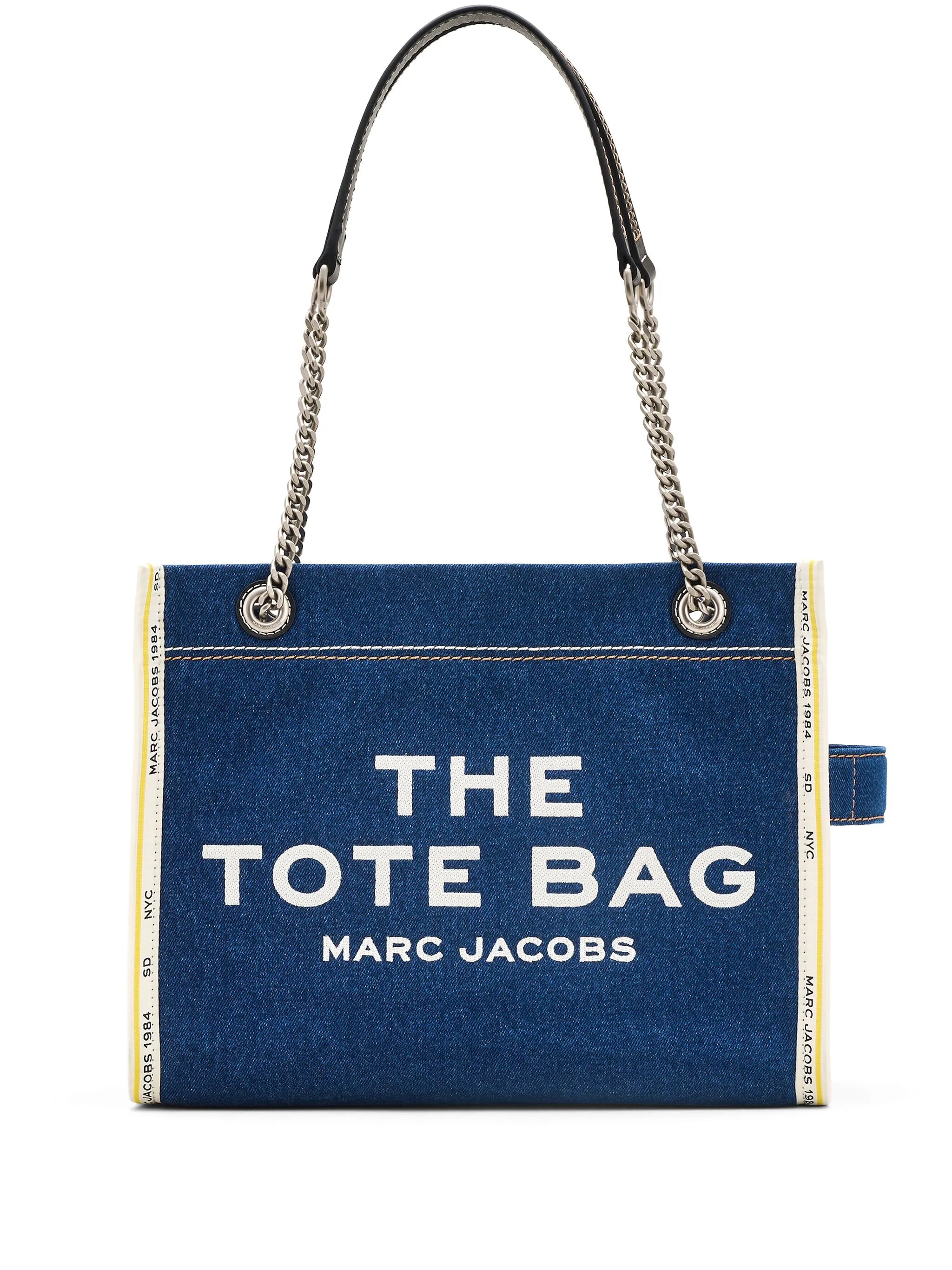 THE DENIM CHAIN MEDIUM TOTE BAG