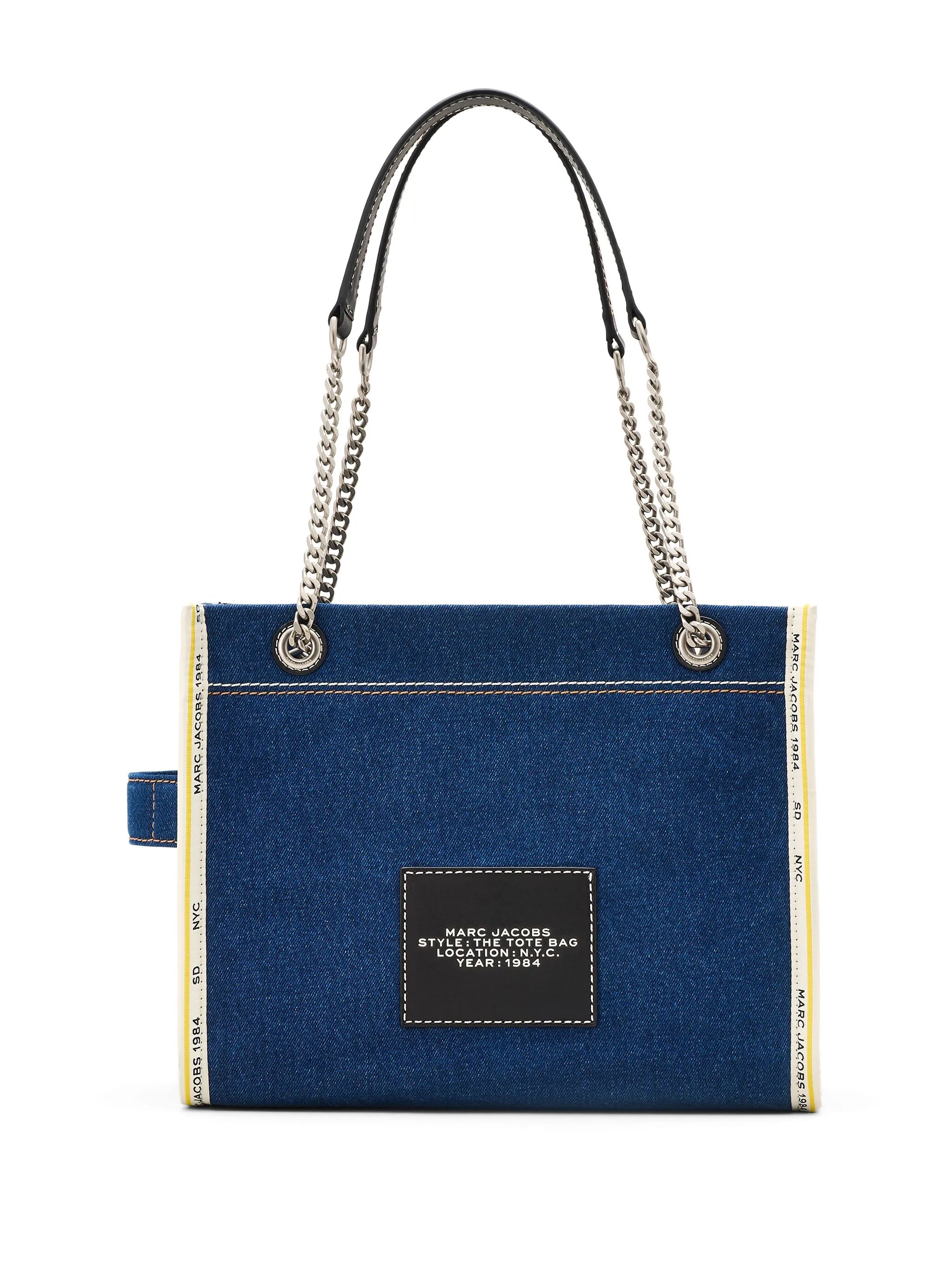 THE DENIM CHAIN MEDIUM TOTE BAG