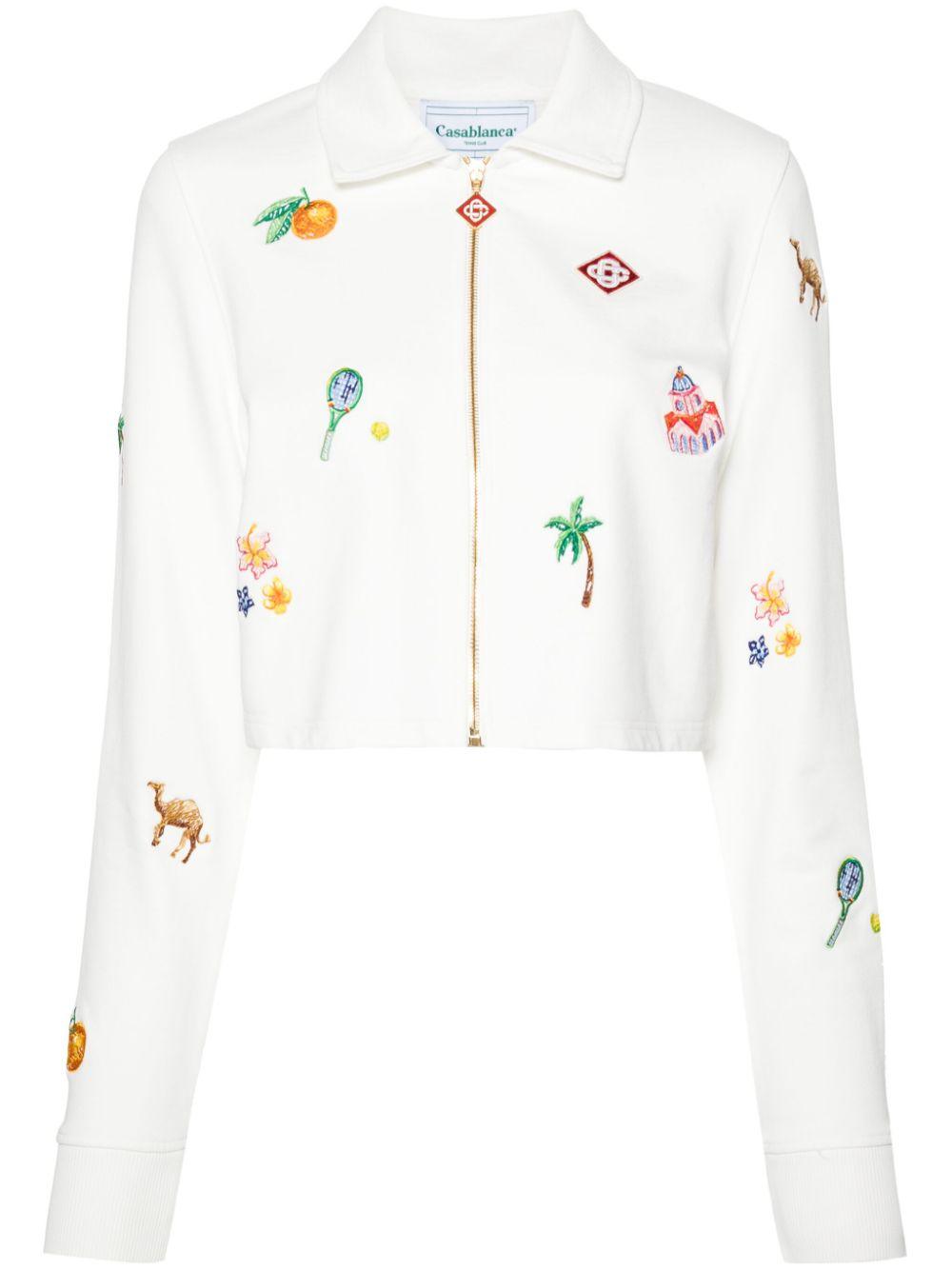 ELEMENTS EN CRAYON CROPPED TRACK JACKET