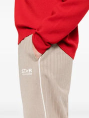 Star w's wide joggings technical poly stripes logo printed