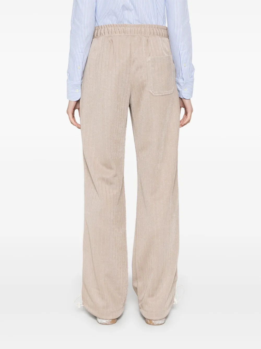 Star w's wide joggings technical poly stripes logo printed