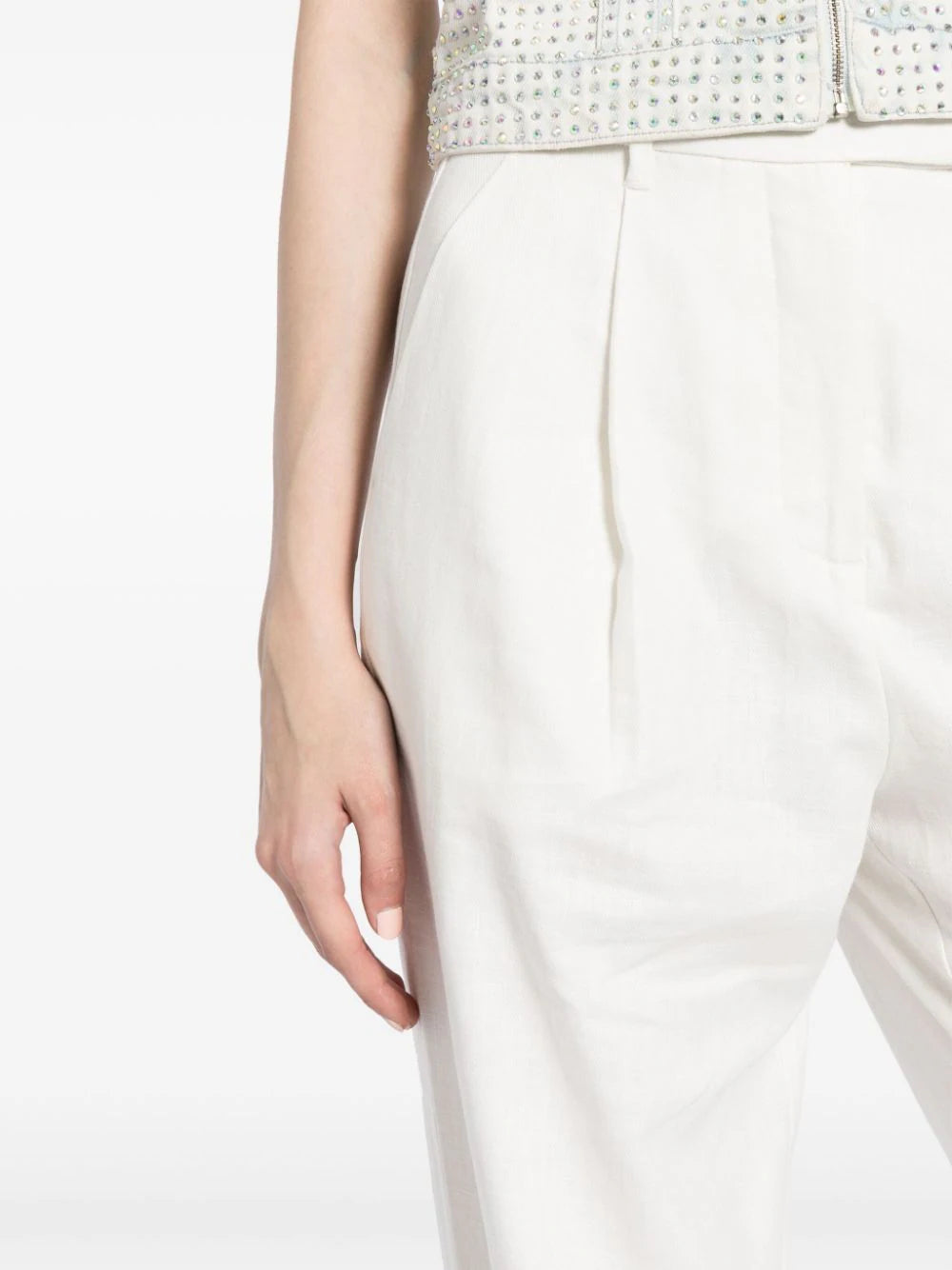 WHITE LINEN TROUSERS